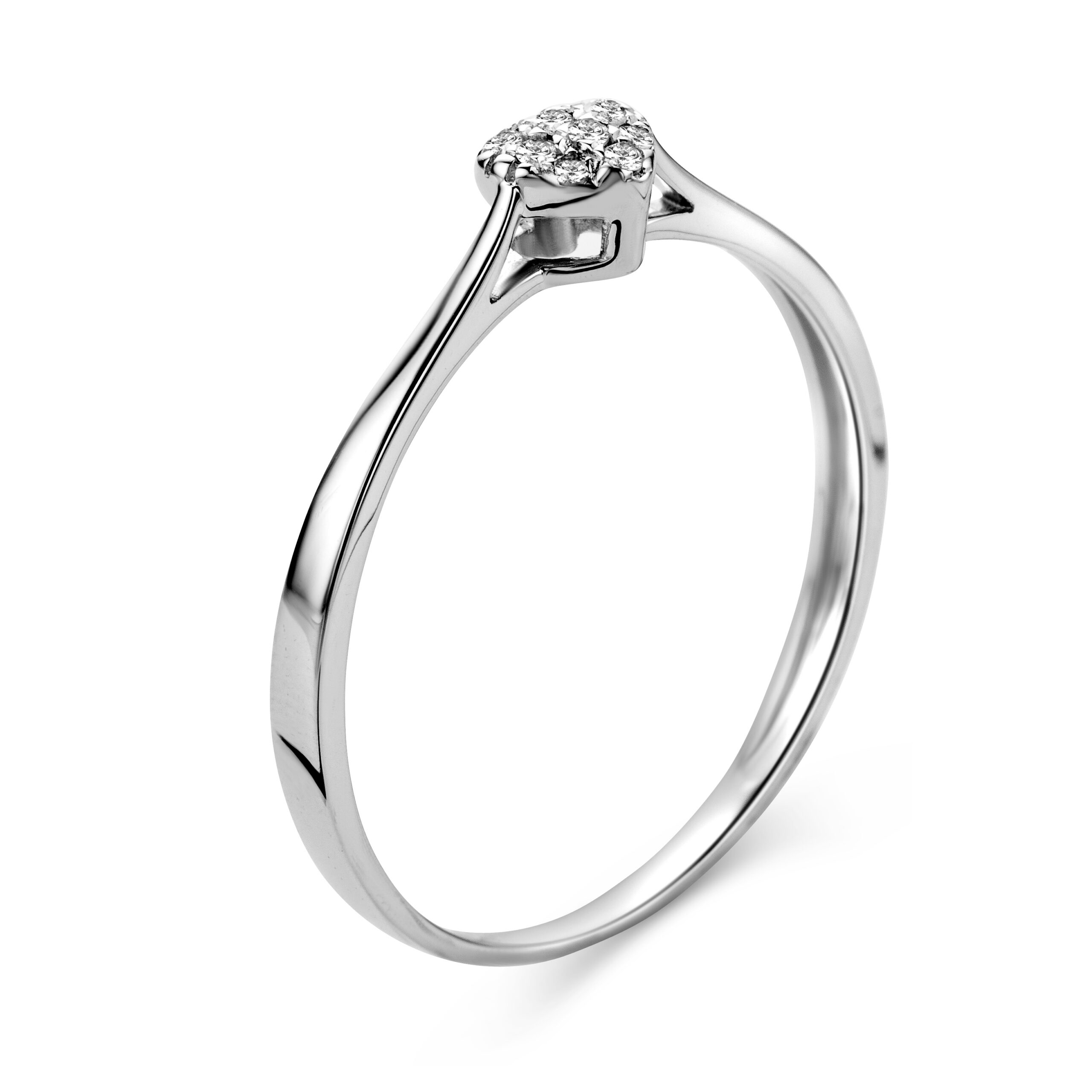 Miore anello oro bianco 9 kt 375