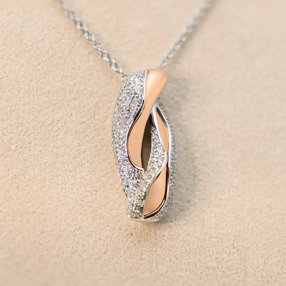 Polello 2025 Collana Oro Bianco Rosa Bicolore Donna