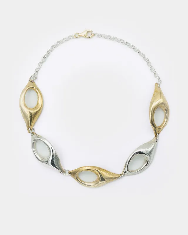 Voodoo Jewels Bold Shapes Aitne Collana Choker Bronzo