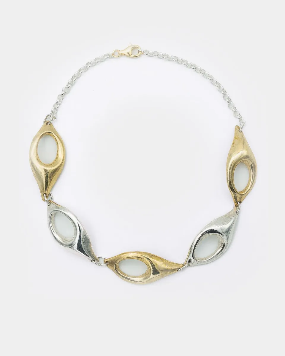 Voodoo Jewels Bold Shapes Aitne Collana Choker Bronzo