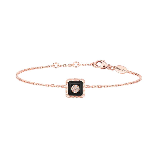 Korloff Je Play JJPB01 bracciale oro rosa onice diamanti
