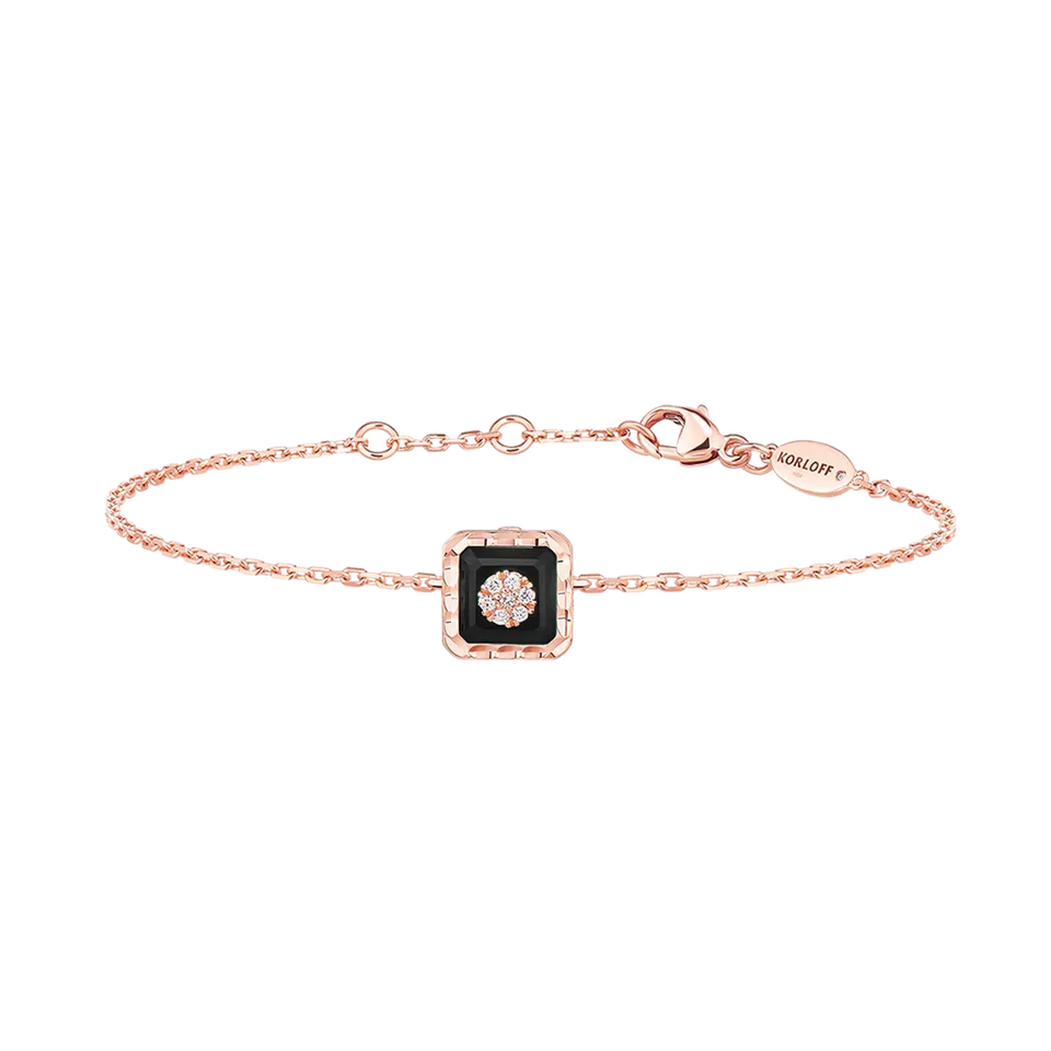Korloff Je Play JJPB01 bracciale oro rosa onice diamanti