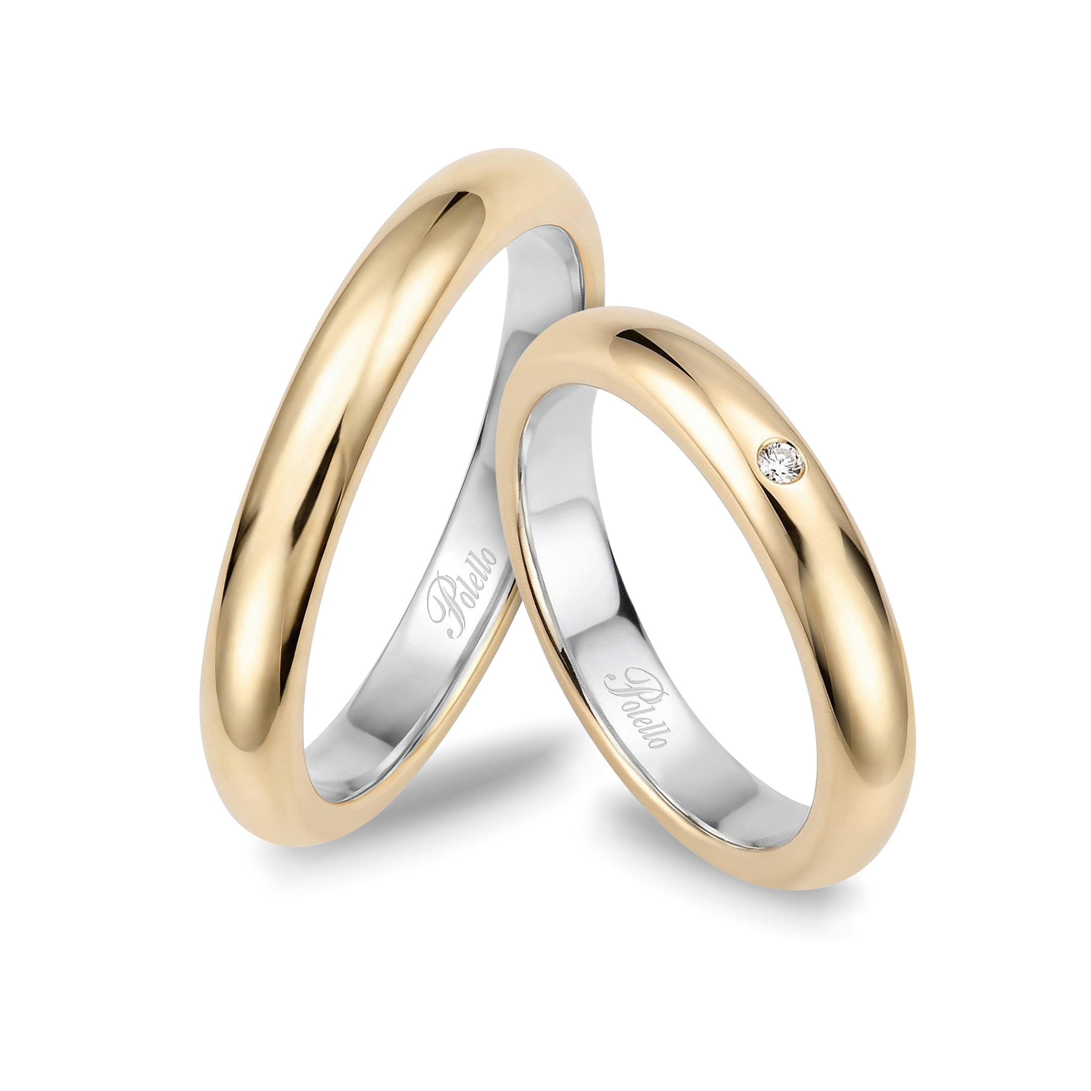 Polello Sì Lo Voglio Fedi oro diamante argento