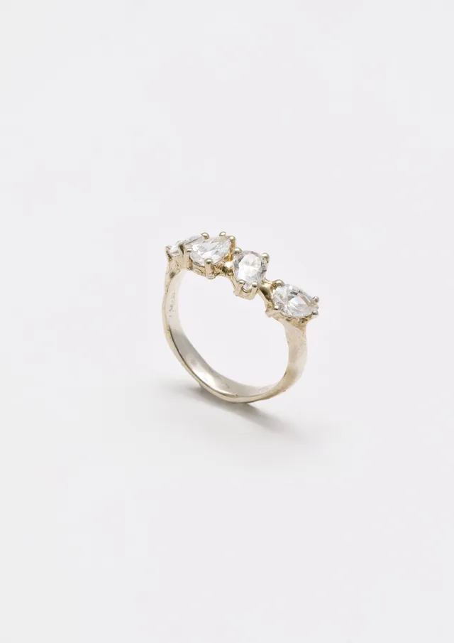 Voodoo Jewels Bold Shapes Taitle anello argento goccia M