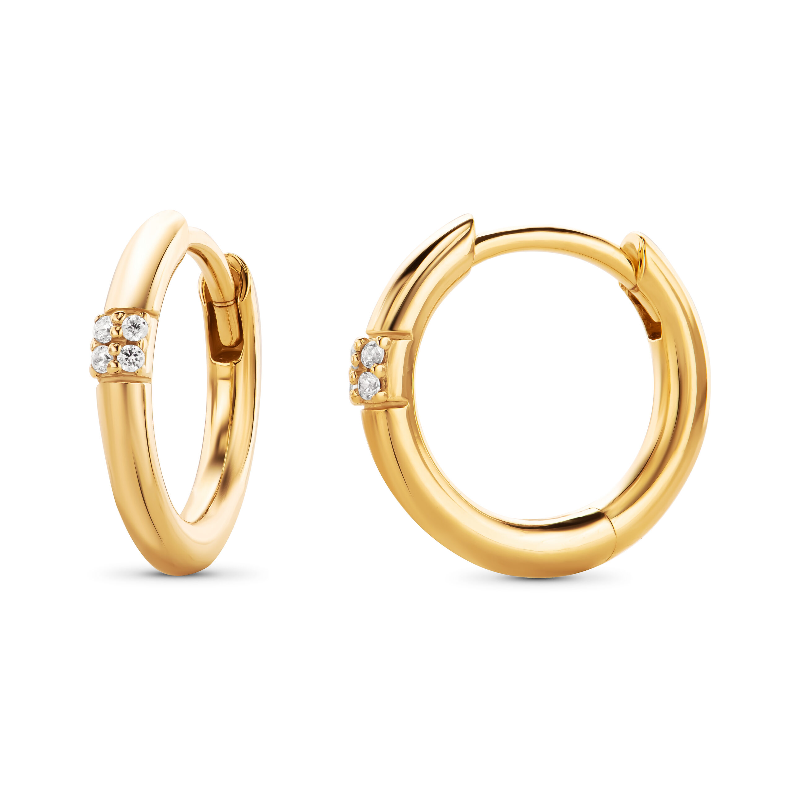 Miore orecchini argento 925 dorato zirconia