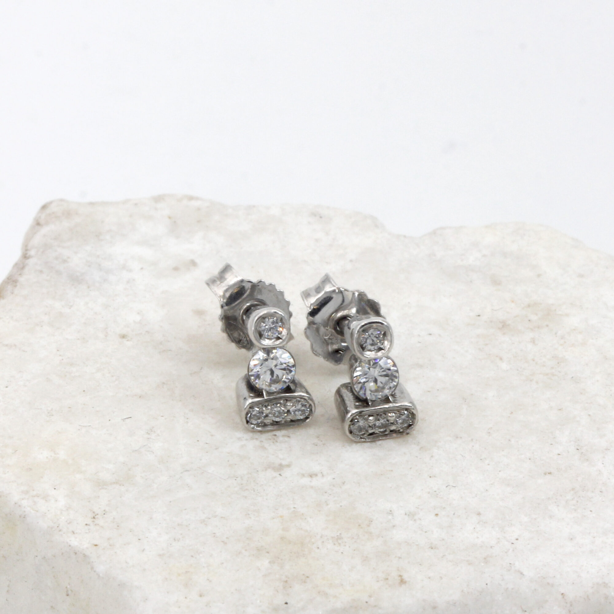 Anna Gioielli Classici Orecchini Oro Bianco Diamanti 0,35 ct