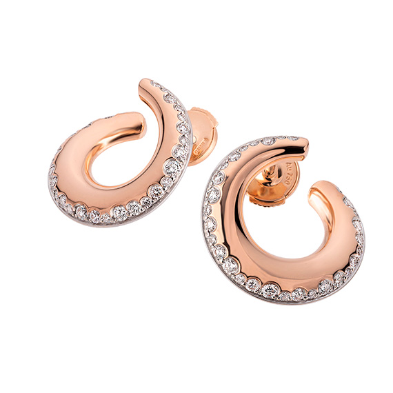 Polello Intima Orecchini oro bianco diamanti lobo