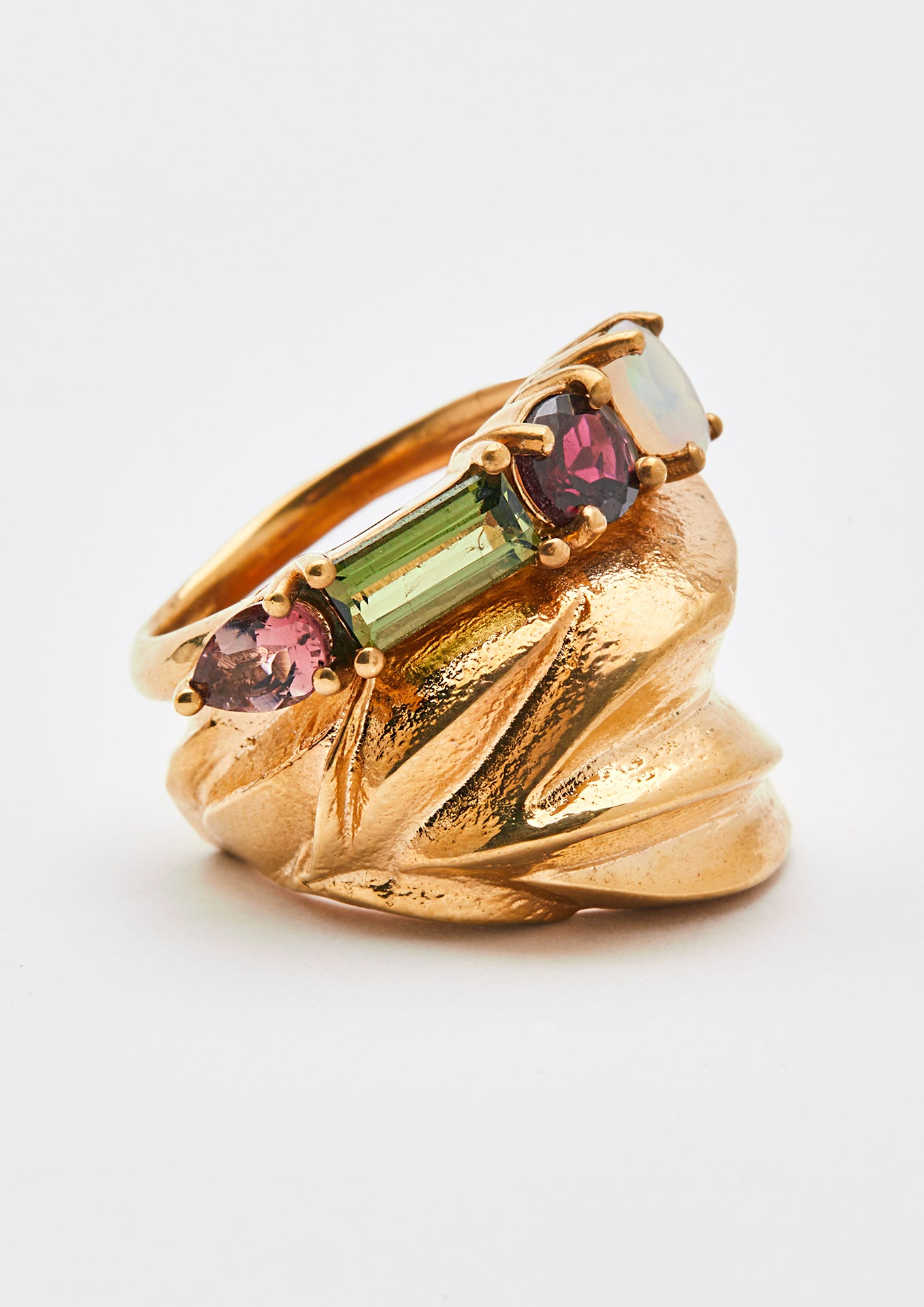 Voodoo Jewels Bold Shapes Vévé anello tormaline opale taglia M