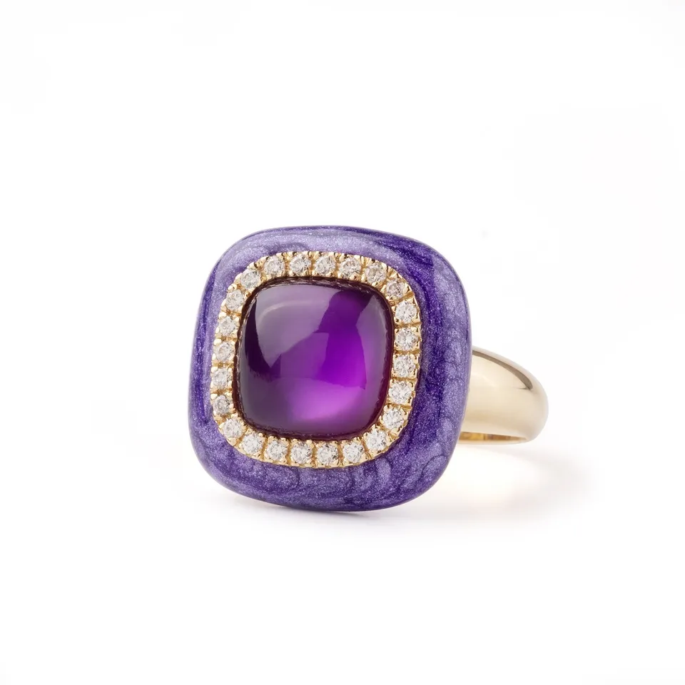 Noi Gioielli Firenze 1873 Mistica anello oro giallo ametista 16mm