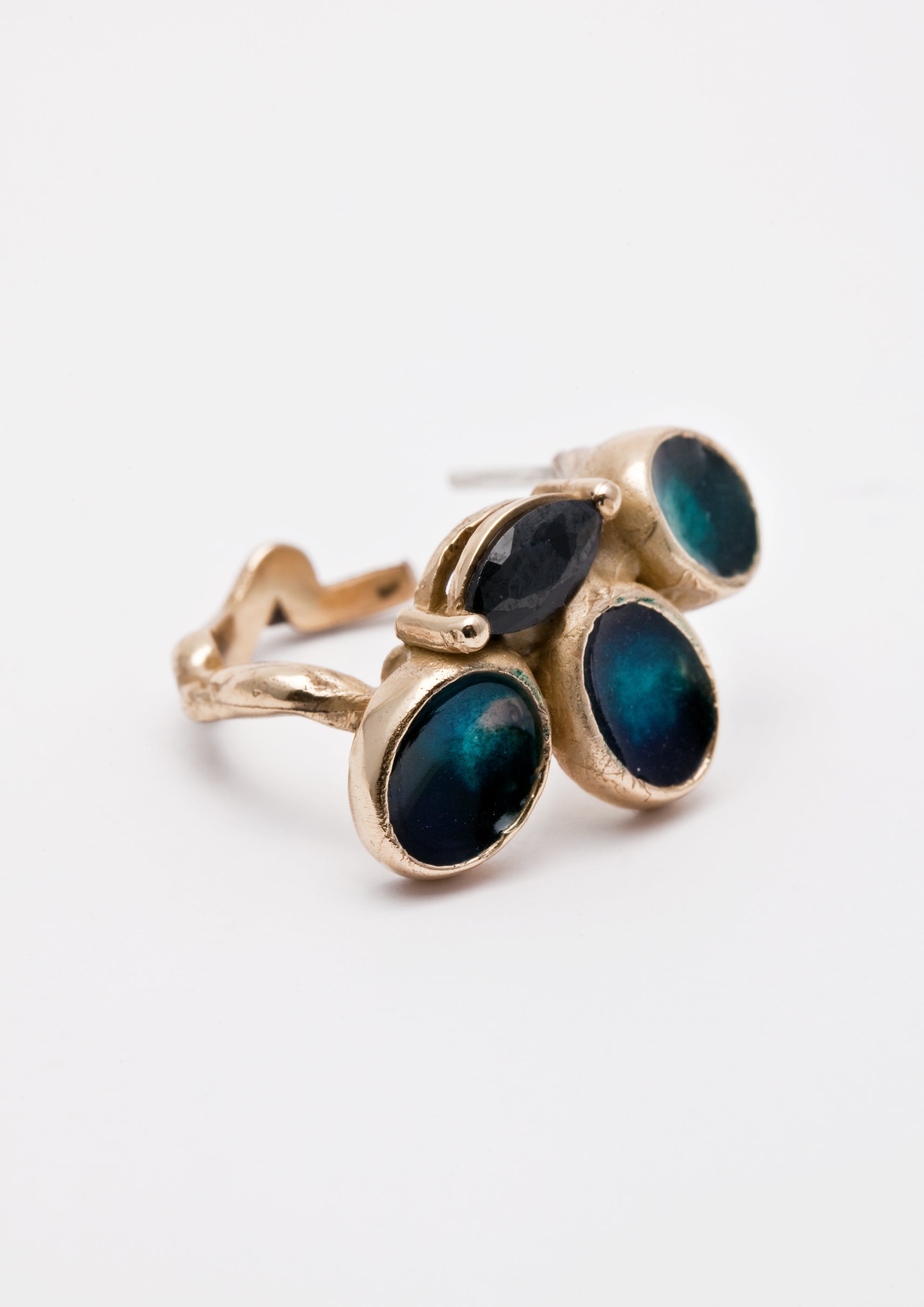 Voodoo Jewels Bold Shapes Achle orecchini bronzo ovale