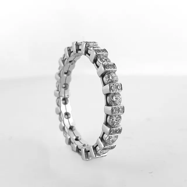 Anna Gioielli Classici Anello girodito oro bianco diamanti 1,21 ct