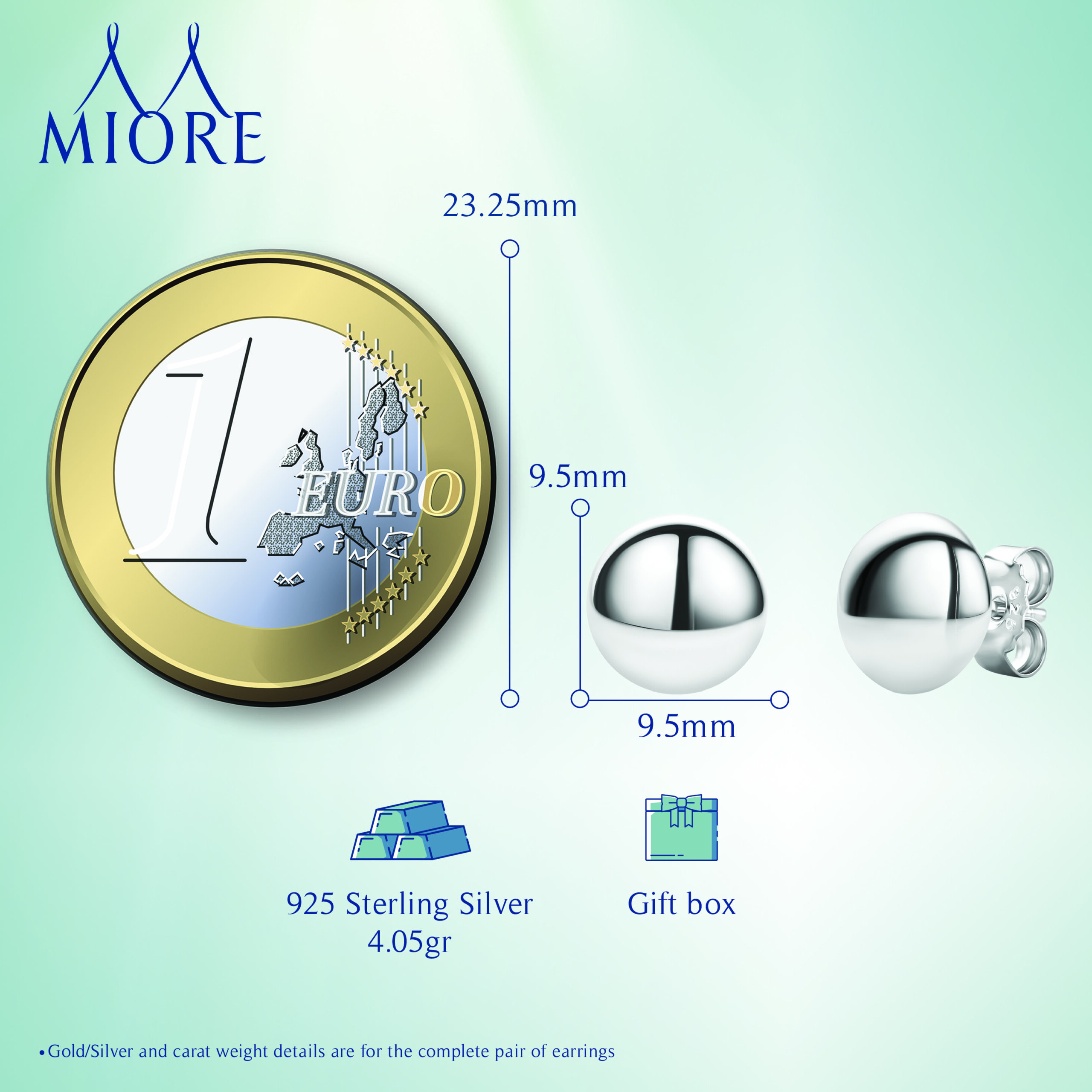 Miore Earrings Orecchini Argento Sterling 925