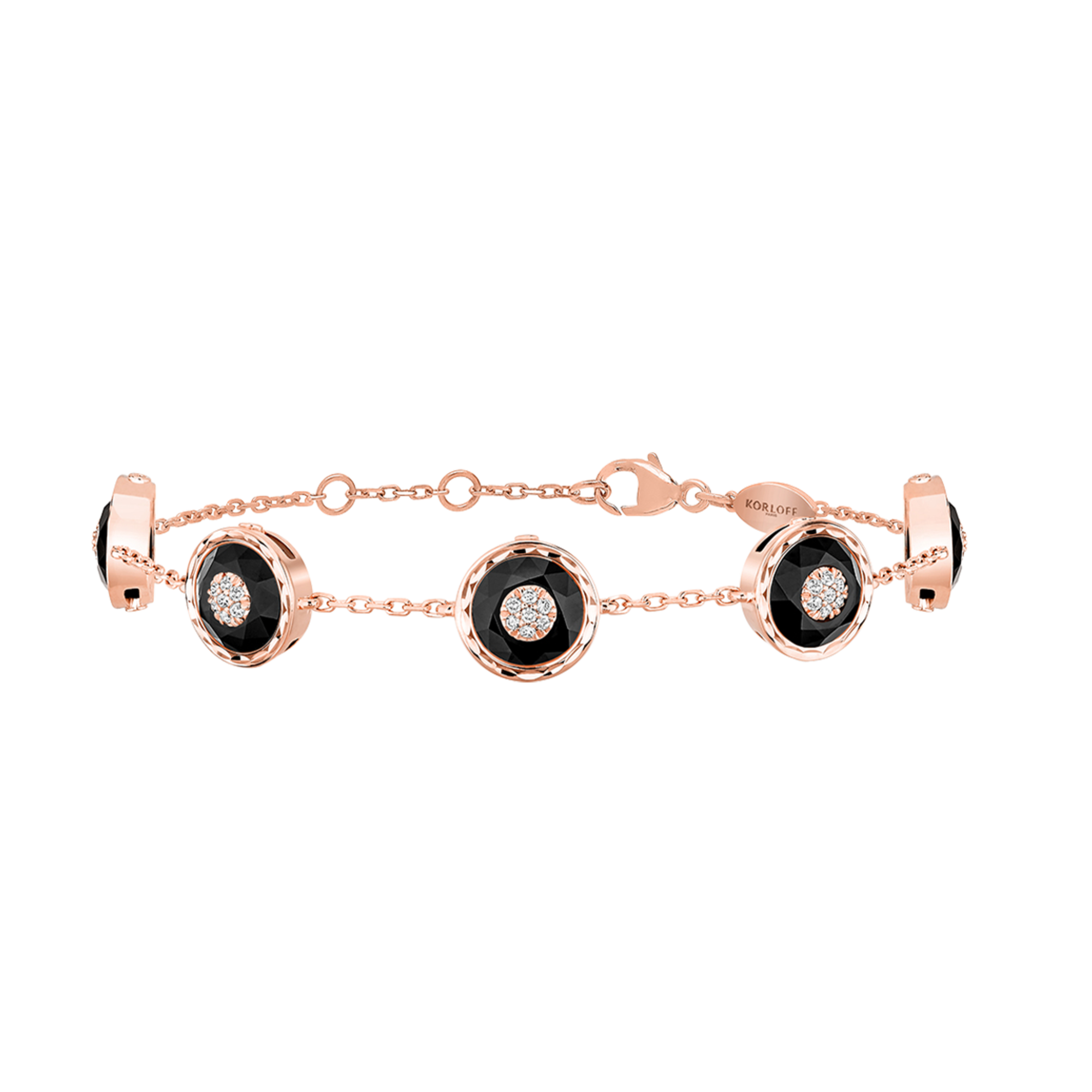 Korloff Je Play JJPB06 bracciale oro rosa onice diamanti