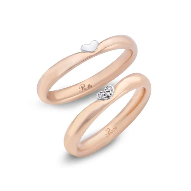 Polello Sì Lo Voglio fede oro rosa bianco