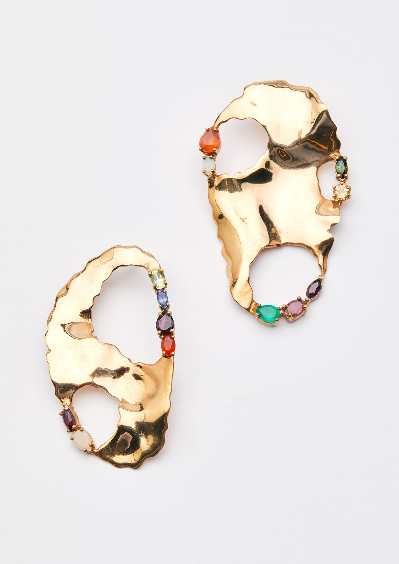 Voodoo Jewels Bold Shapes Limba orecchini tormaline oro