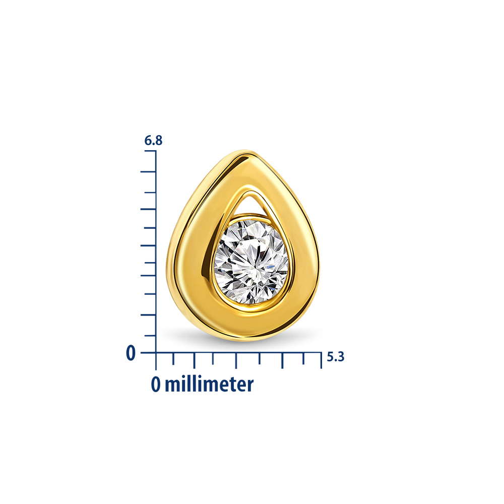 Miore Earrings Orecchini Oro Giallo 14Kt Zirconia