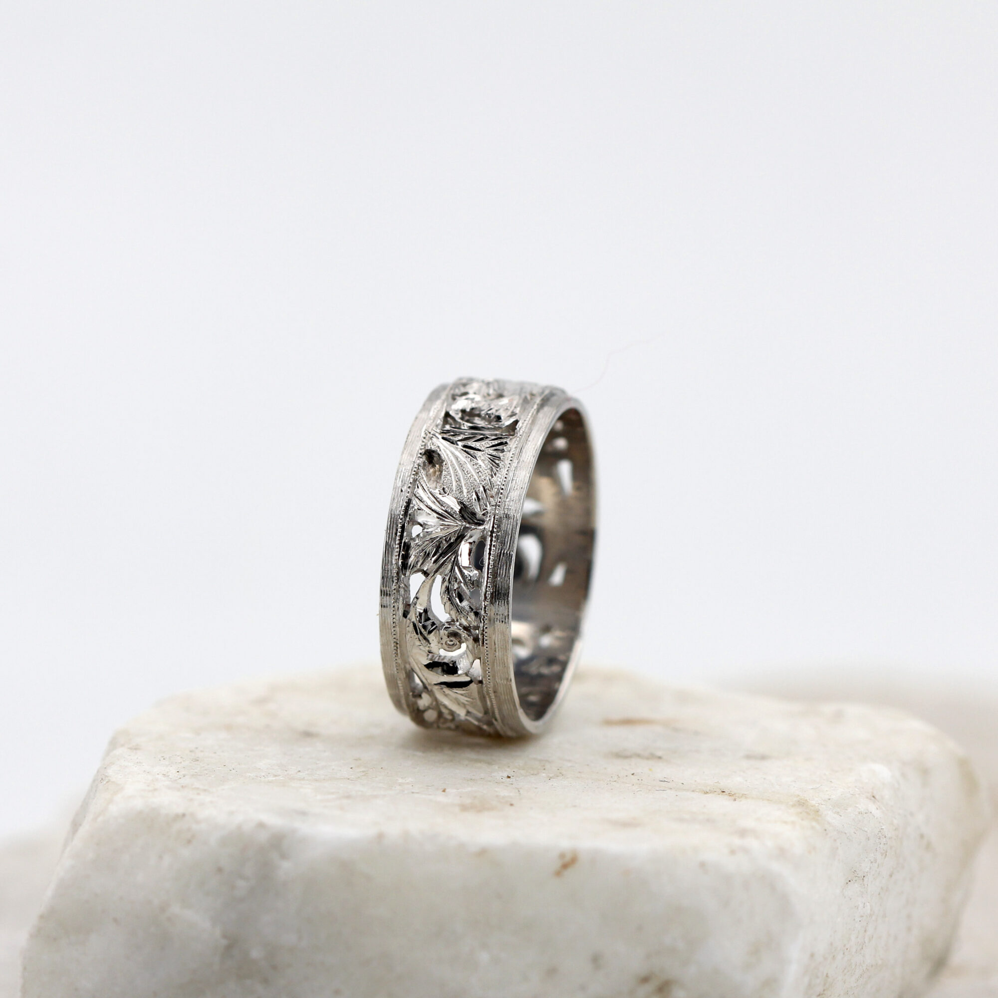Anna Gioielli Anelli Anello Fascia Floreale Argento 925 Traforato