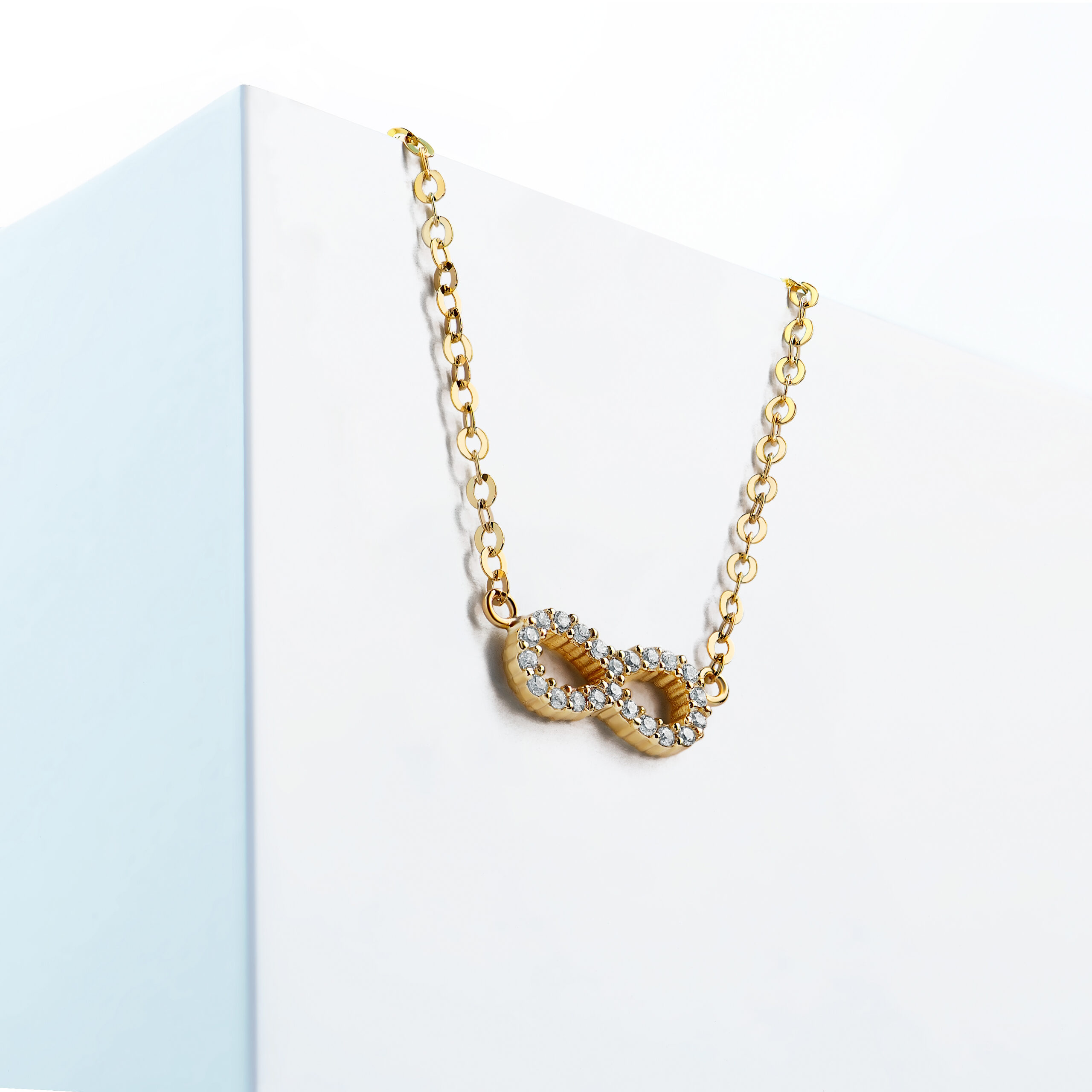 Miore Necklace Collana in Oro Giallo 9kt Zirconia Cubica