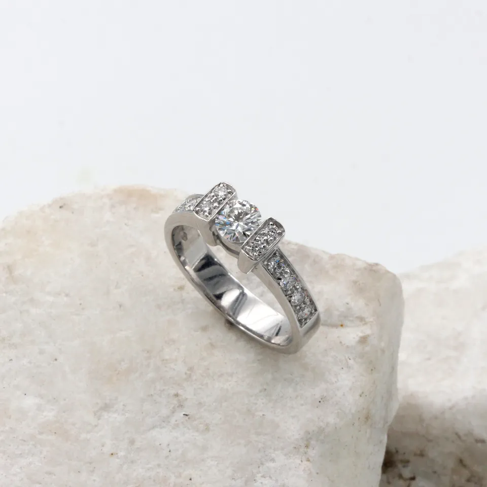 Anna Gioielli Classici Traversine Oro Bianco Diamanti 0,71 ct