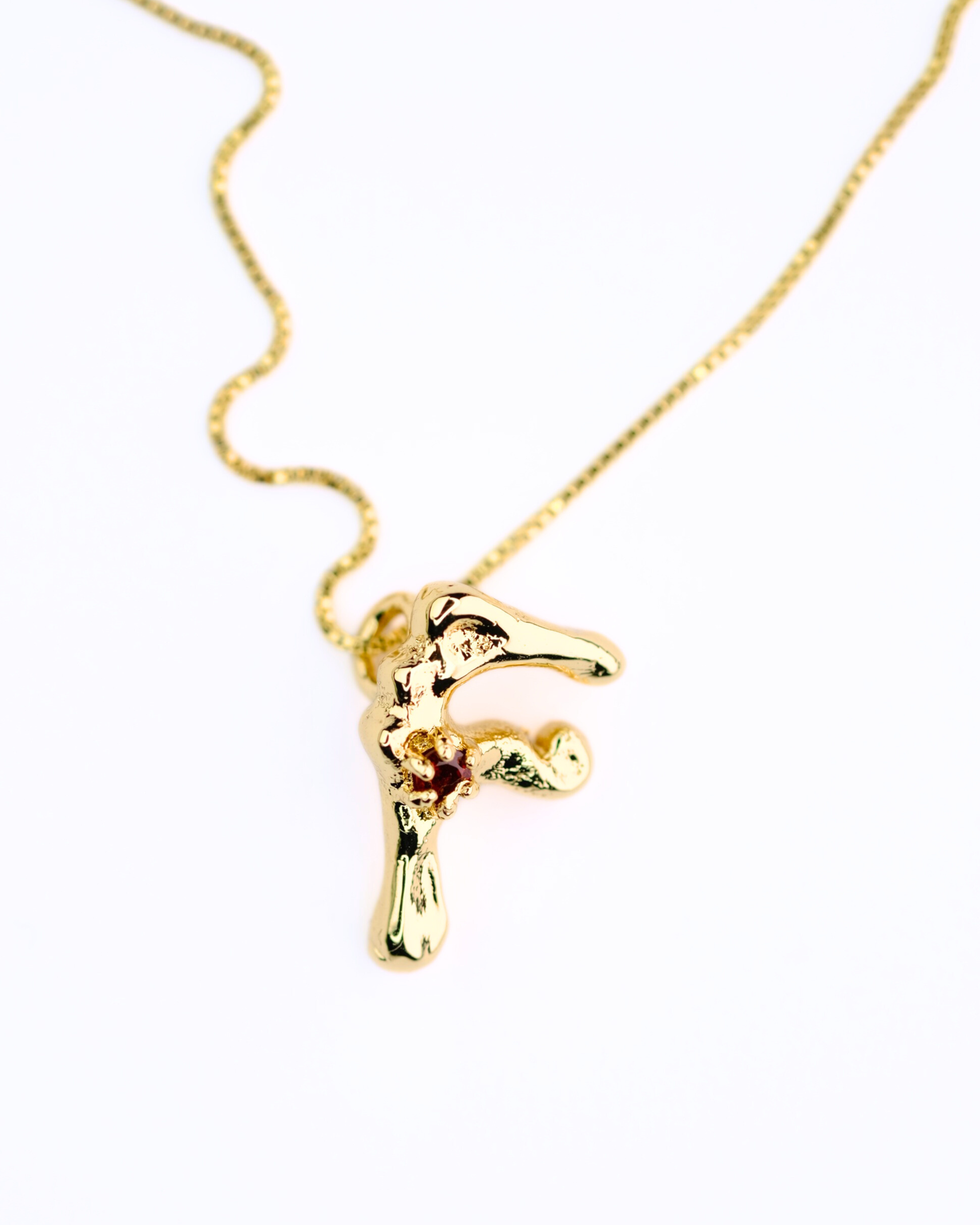 Voodoo Jewels Voodoolarium collana lettera A placcato oro 45 cm
