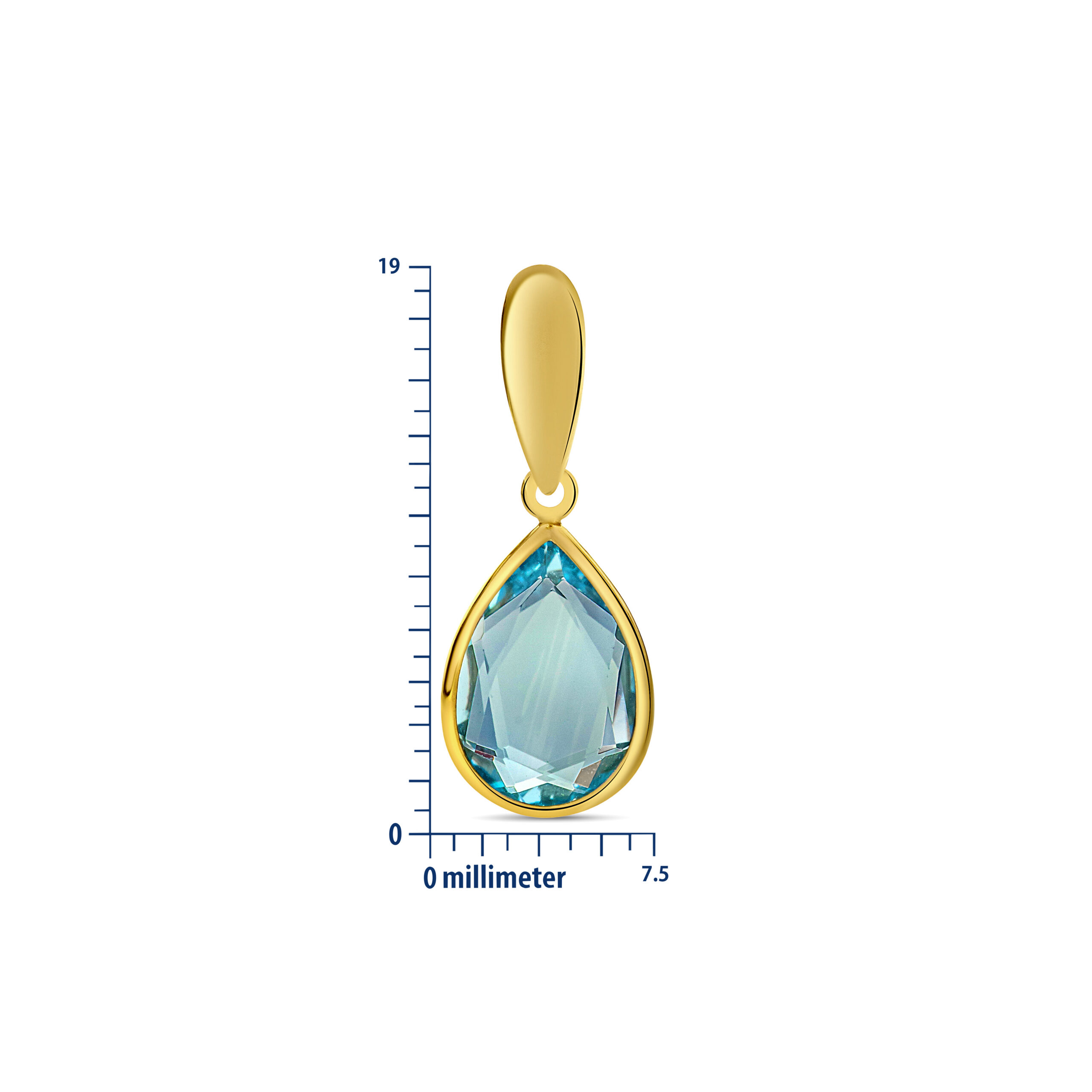 Miore Earrings Orecchini oro giallo 14kt topazio blu