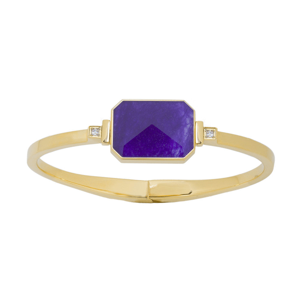 Ringly Luxe Jet Set Bracciale Smart Giada Viola S/M Oro