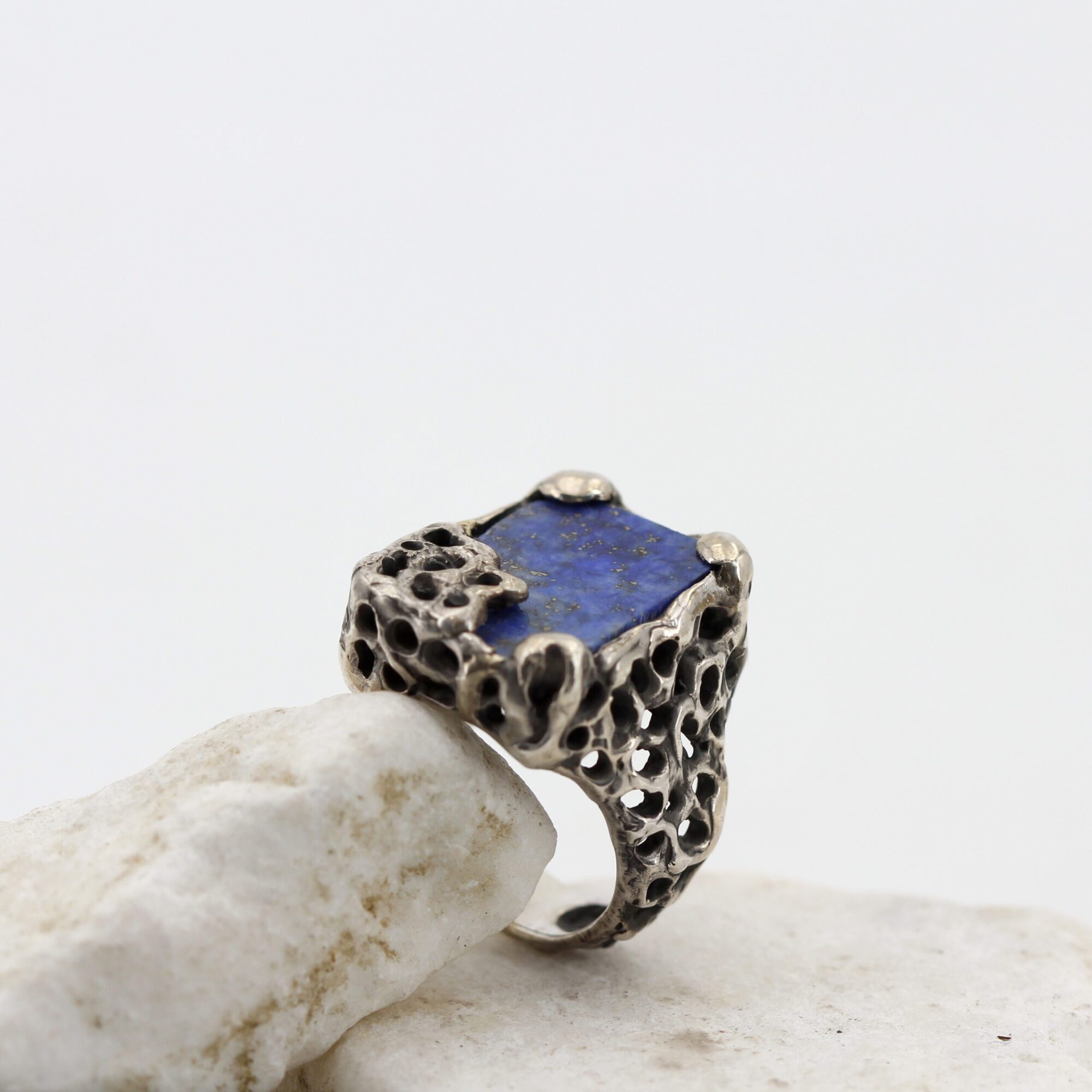 Anna Gioielli Marte anello argento lapislazzuli 15x20 mm