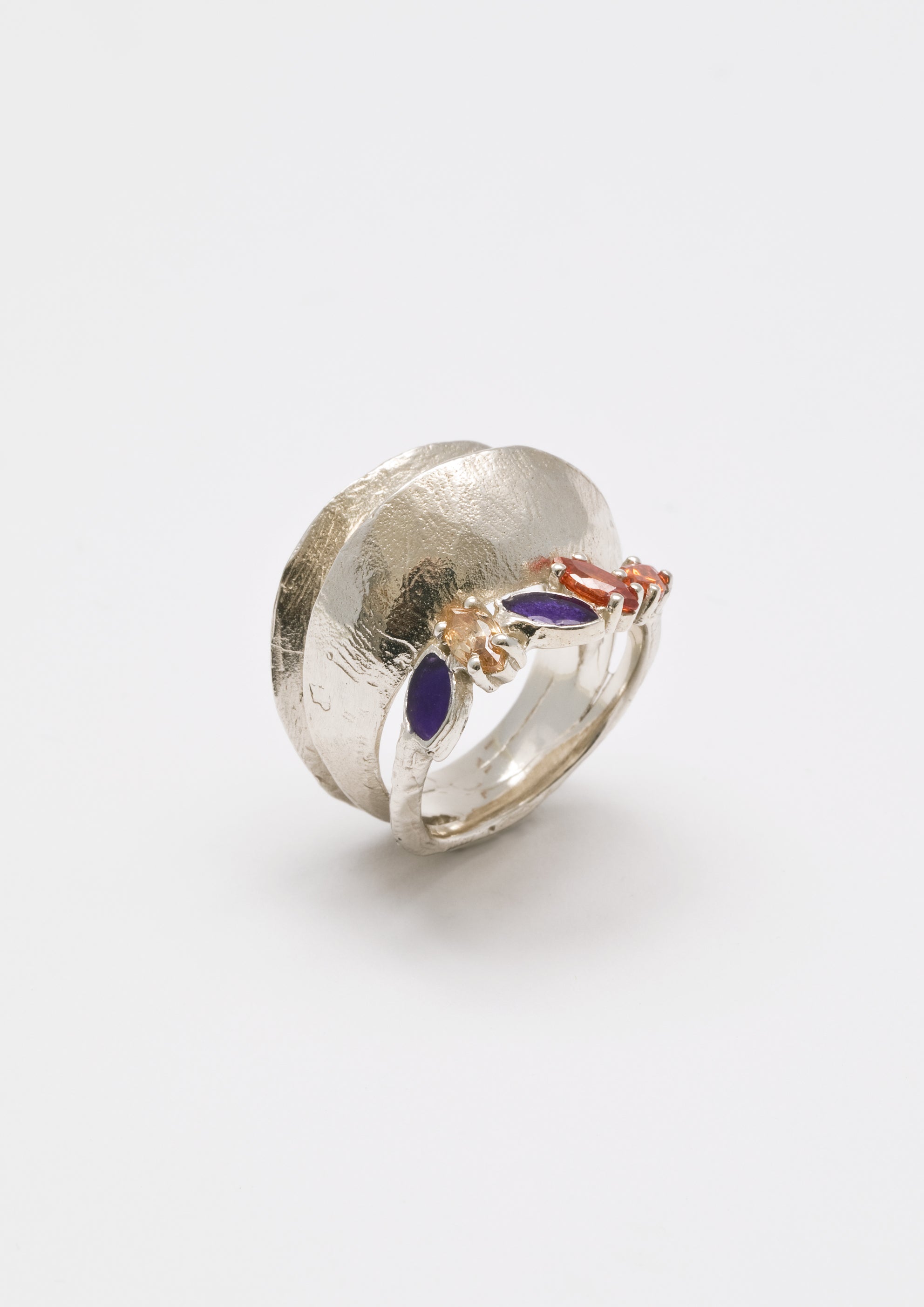 Voodoo Jewels Bold Shapes Sethi anello argento pietre