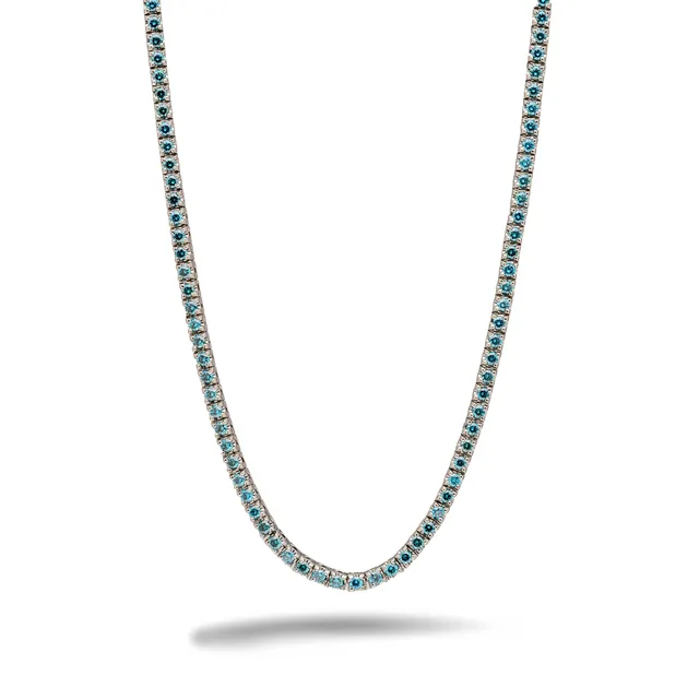 Polello My Clouds collana platino diamanti azzurri