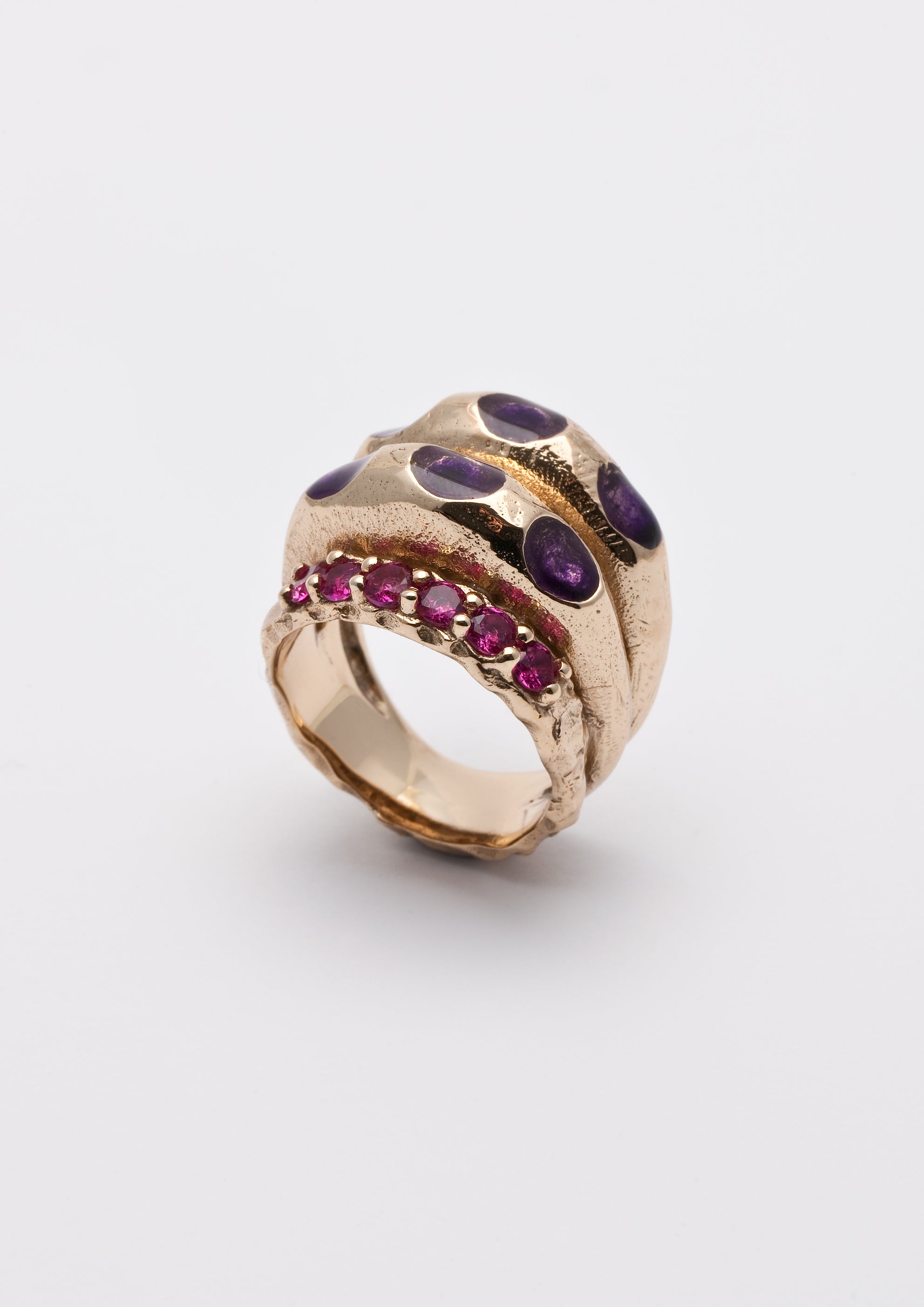 Voodoo Jewels Bold Shapes Aita anello oro pietre taglia M