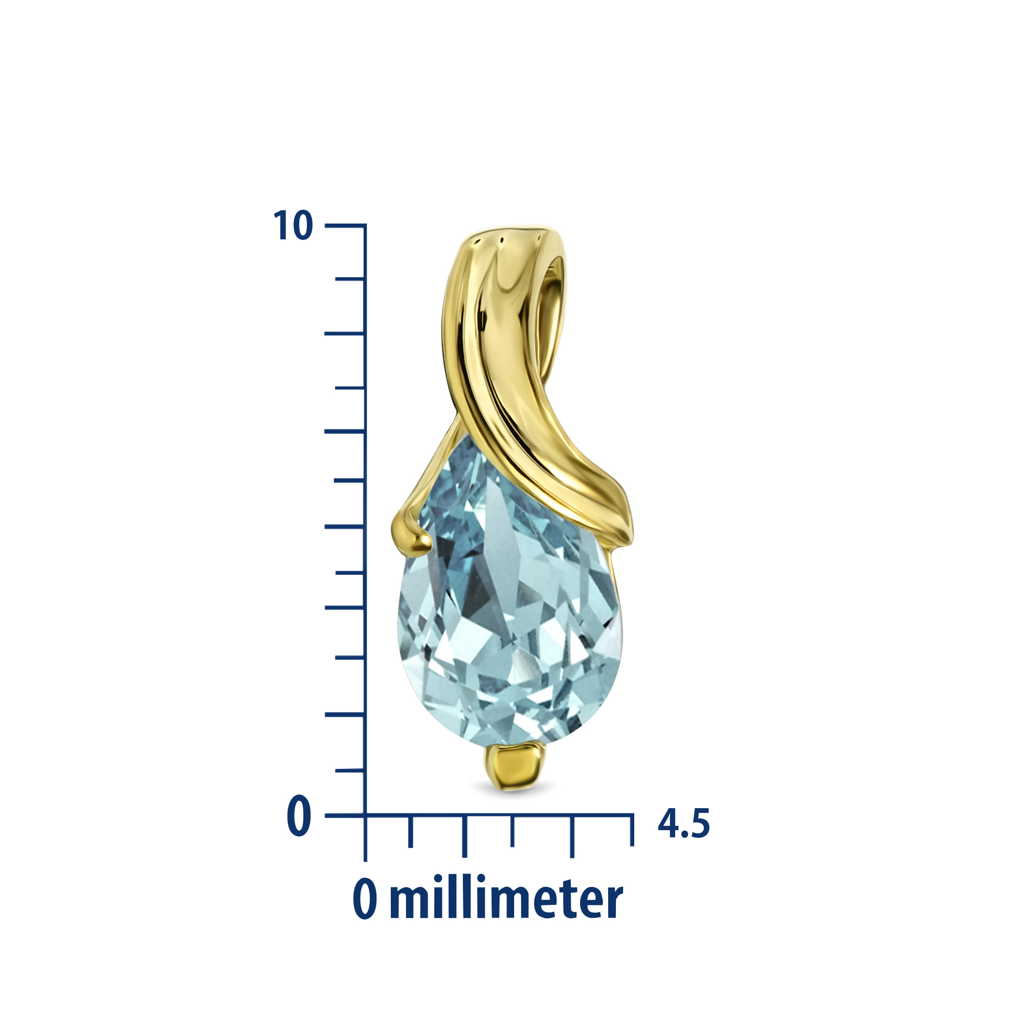 Miore Orecchini Oro Giallo 9Kt con Acquamarina