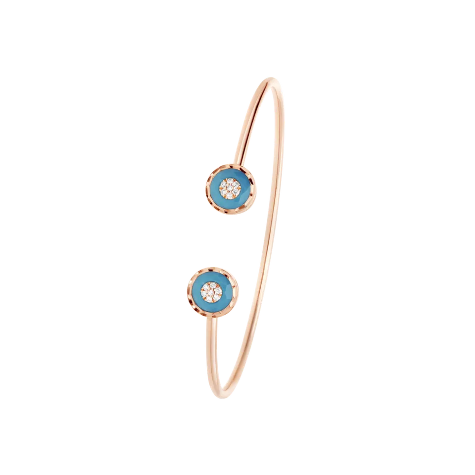 Korloff Je Play JJPB03 Bracciale Oro Rosa Diamanti Turchese