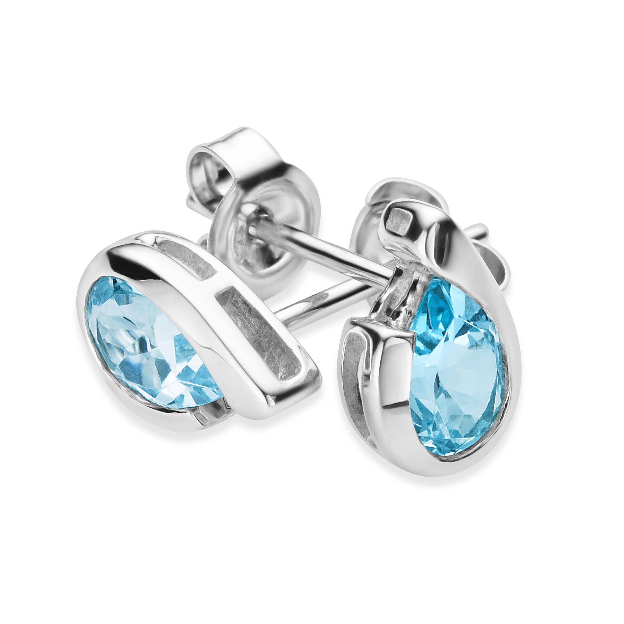 Miore Earrings Orecchini Oro Bianco Topazio 9KT