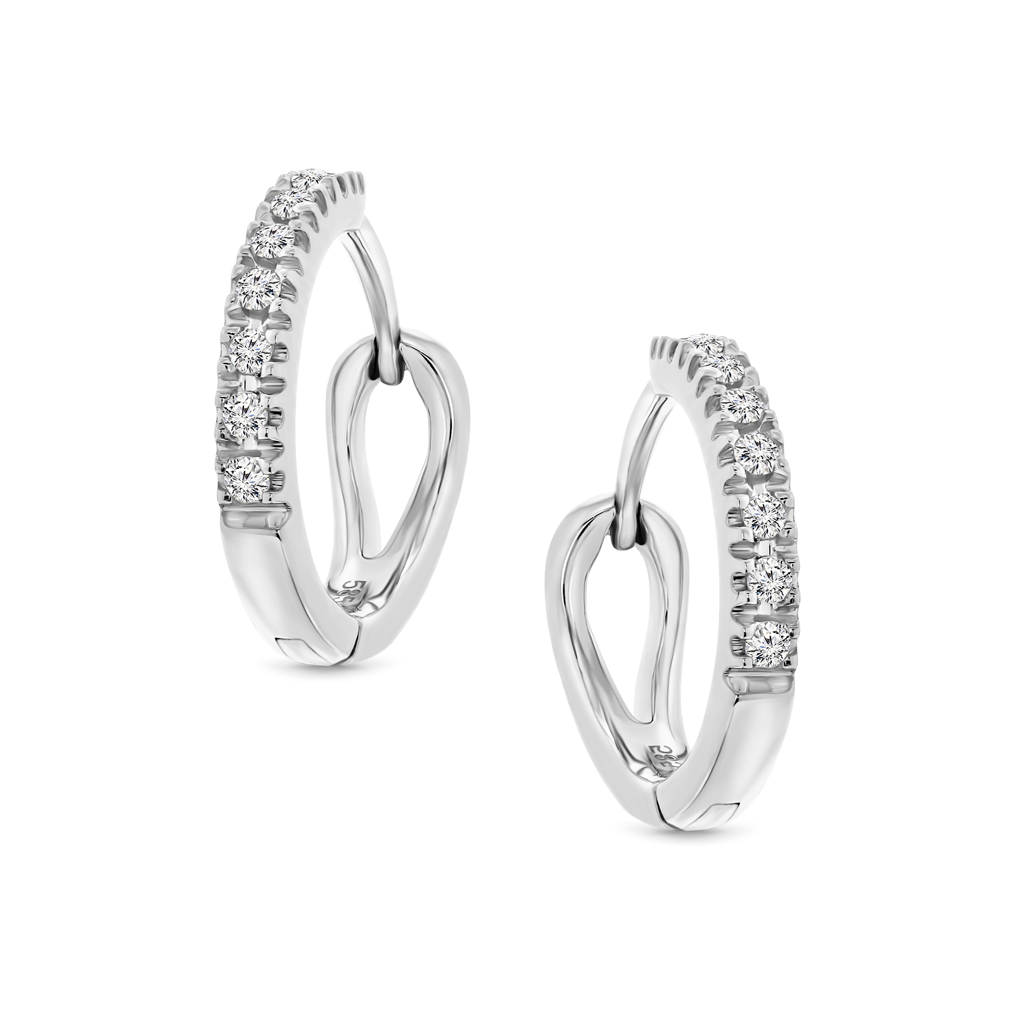 Miore Earrings orecchini oro bianco 14kt senza pietre