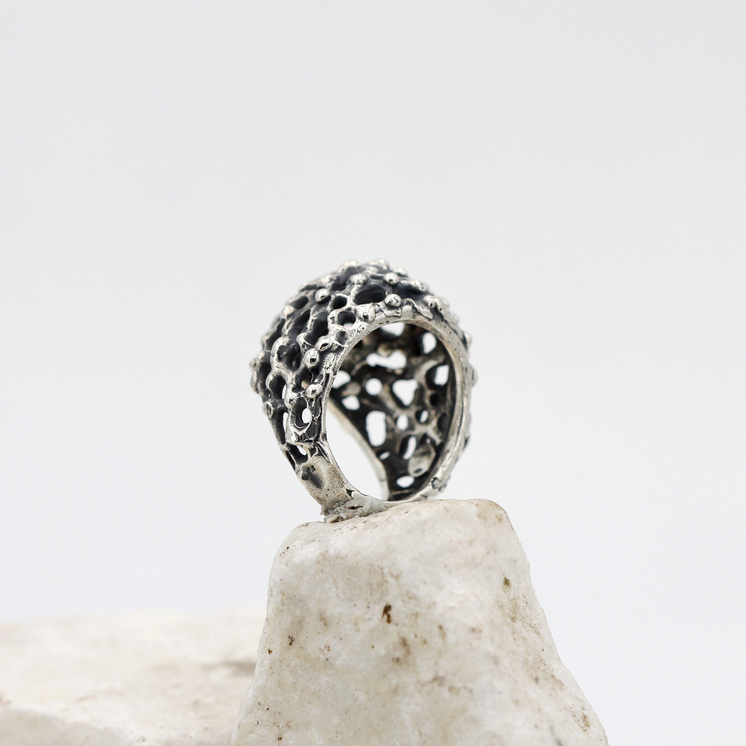Anna Gioielli Collezione Marte anello fascia argento cupola