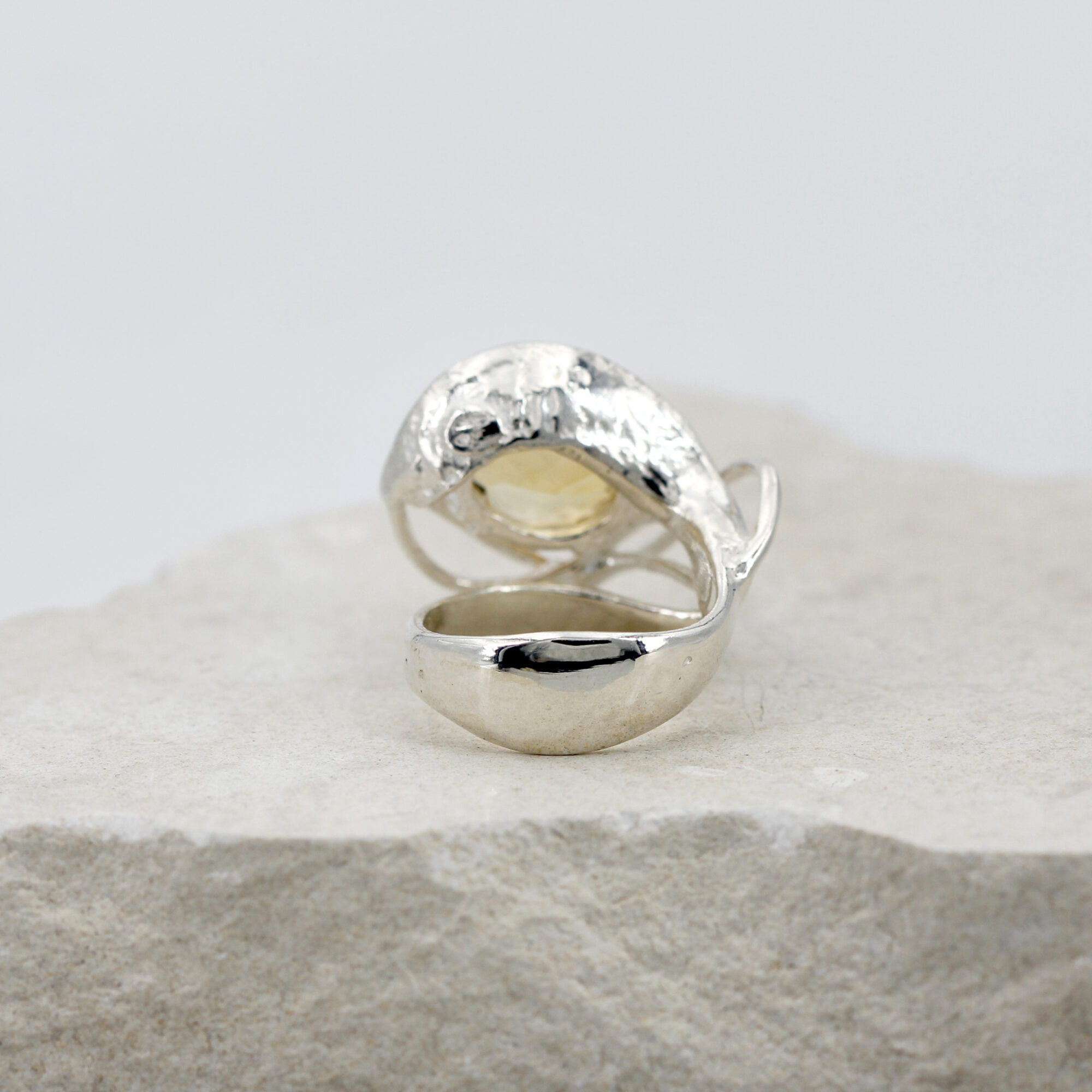 Anna Gioielli Anelli anello argento citrino naturale regolabile