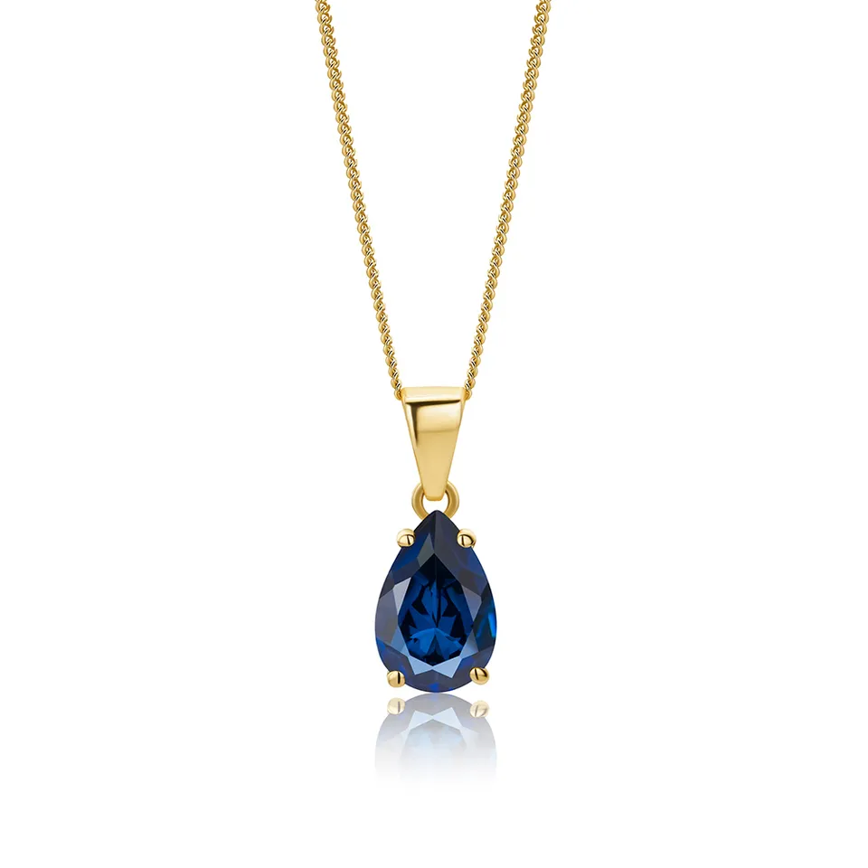 Miore Necklace Collana Oro Giallo Zaffiro 9KT