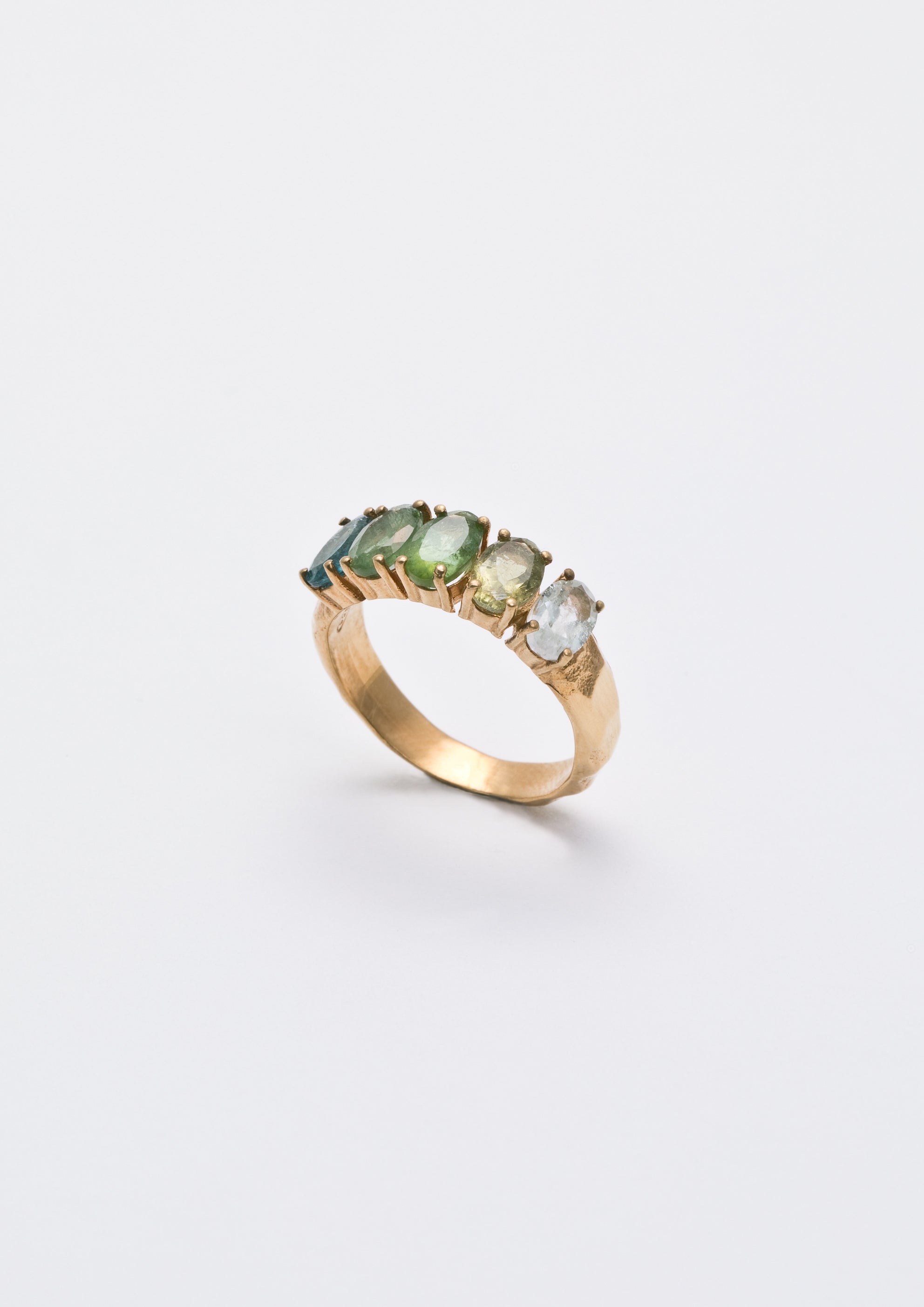 Voodoo Jewels Niral anello tormaline ovali argento oro M