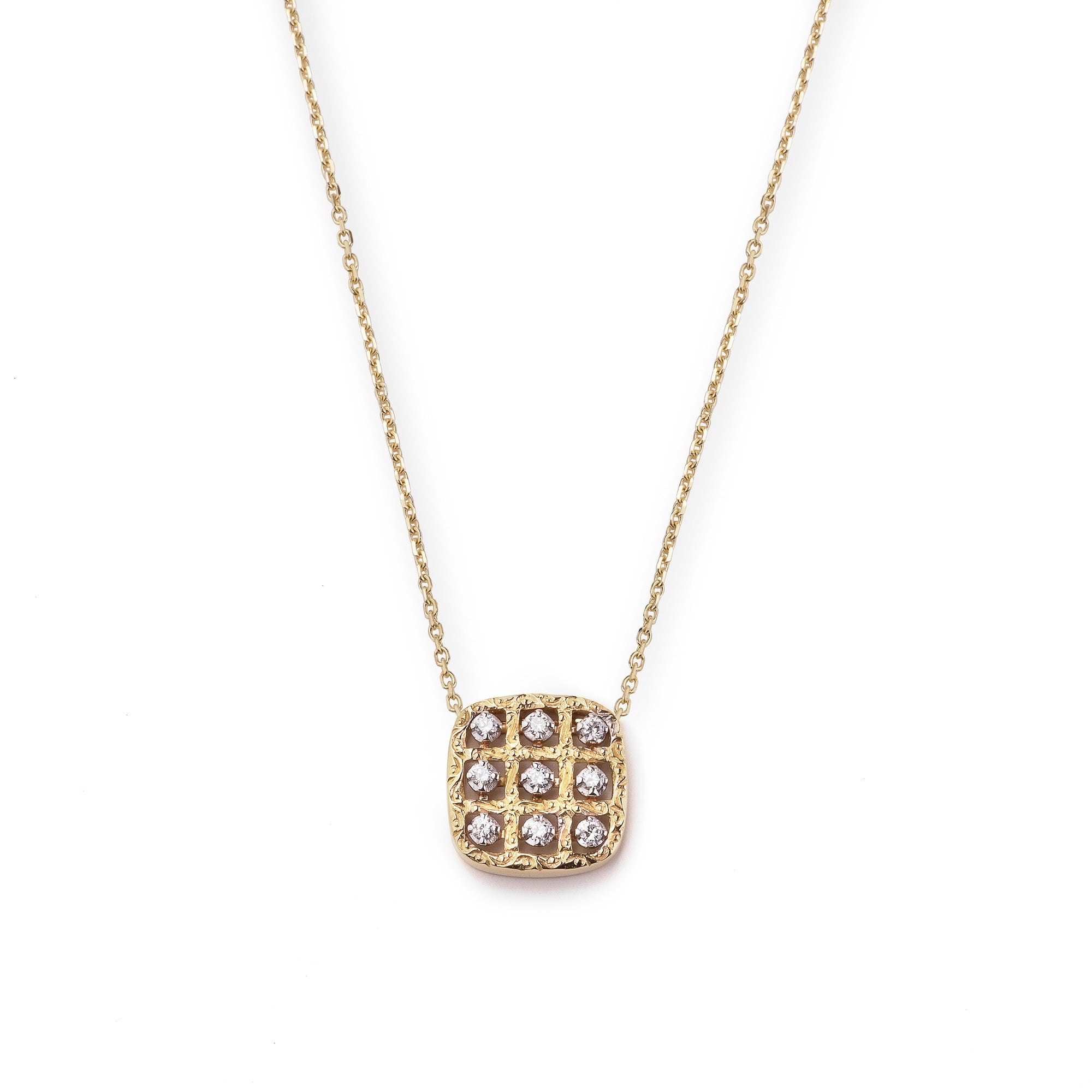 Noi Gioielli Firenze 1873 Ornato ciondolo oro giallo diamanti 14mm