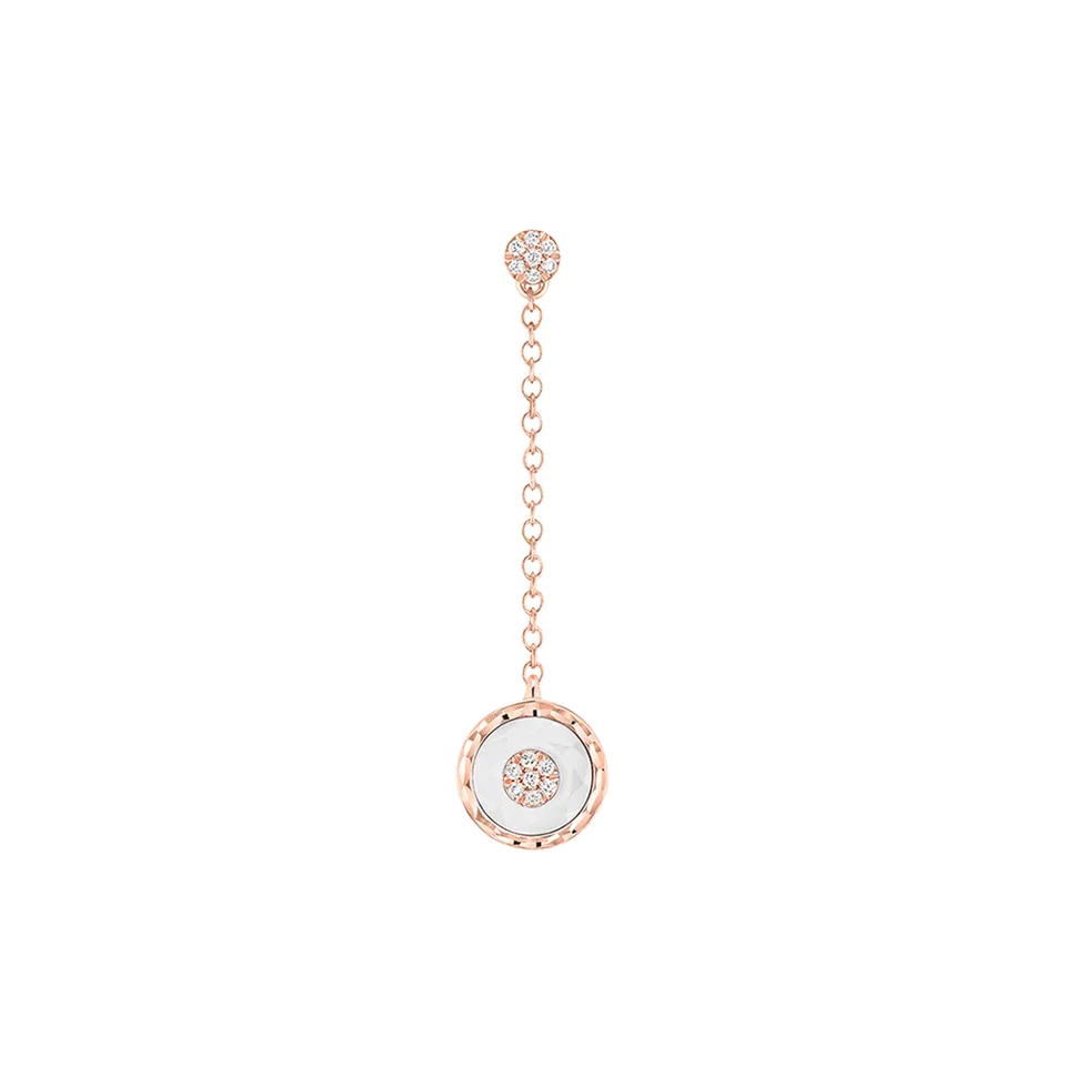 Korloff Je Play JL-JJPE06-PG orecchino oro rosa diamanti madreperla
