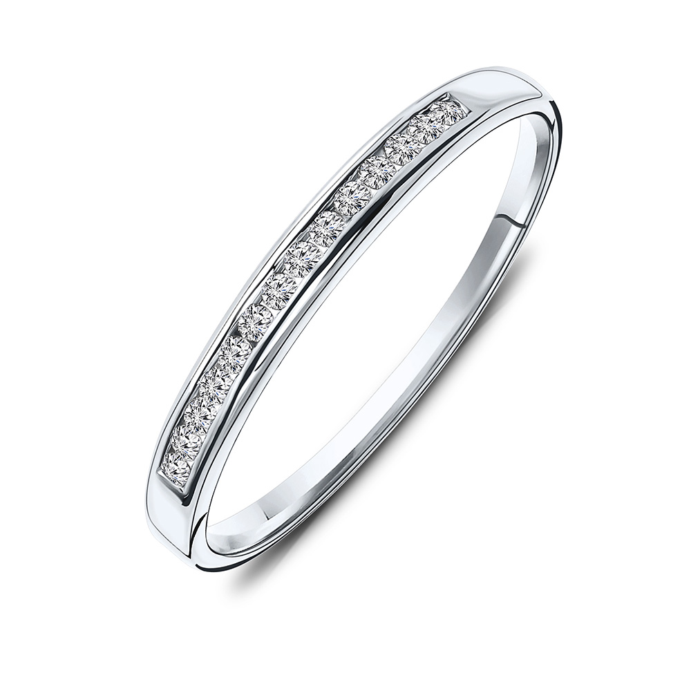 Miore anello oro bianco 18kt 750