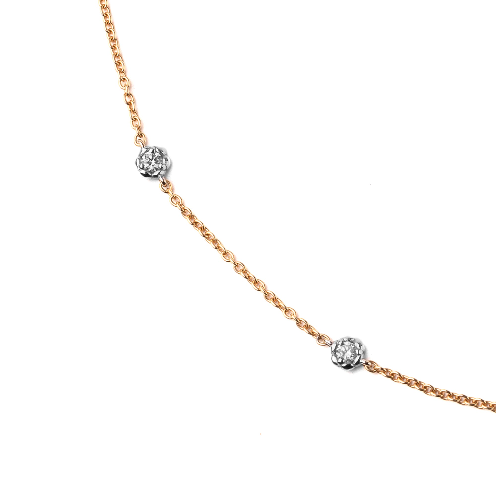 Noi Gioielli Unico collana oro rosa diamanti station 40 cm