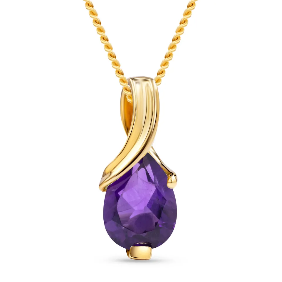 Miore Collana Oro Giallo 9Kt Ametista