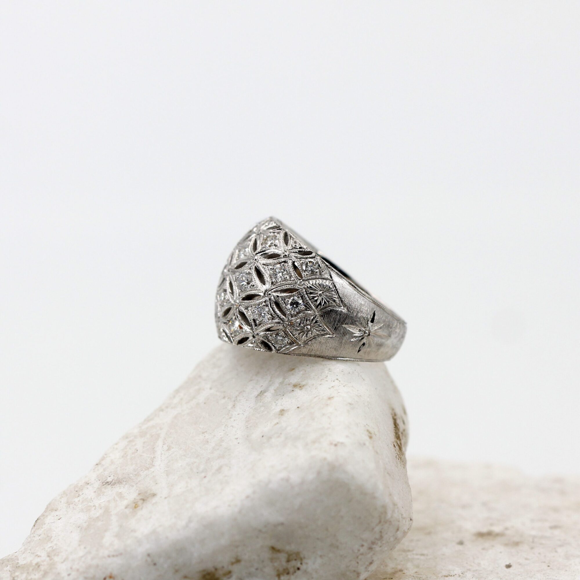 Anna Gioielli Fiorentino anello oro bianco diamanti 1,06 ct