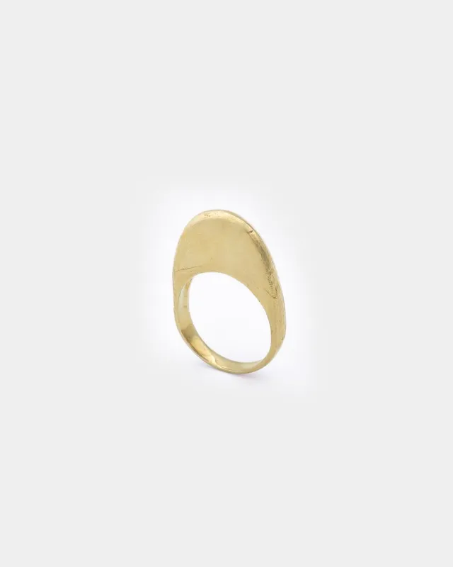 Voodoo Jewels Bold Shapes Kerbe anello brone misura M
