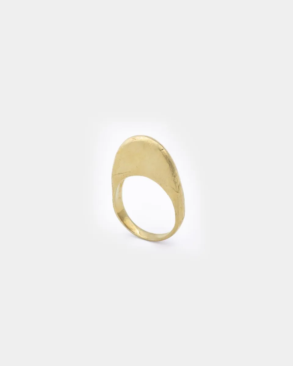 Voodoo Jewels Bold Shapes Kerbe anello brone misura M