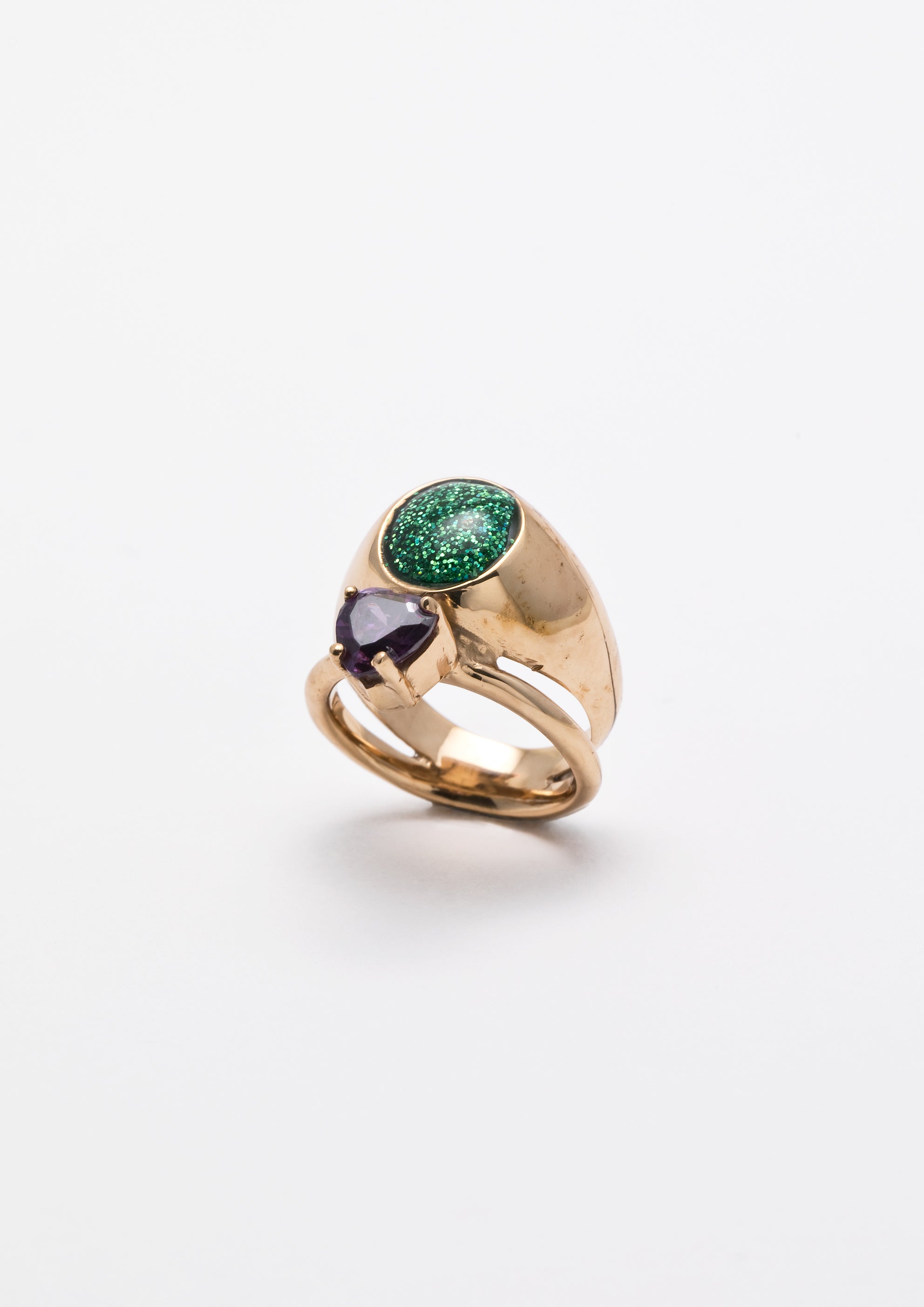 Voodoo Jewels Sigilla Purple Sigillum anello cuore viola