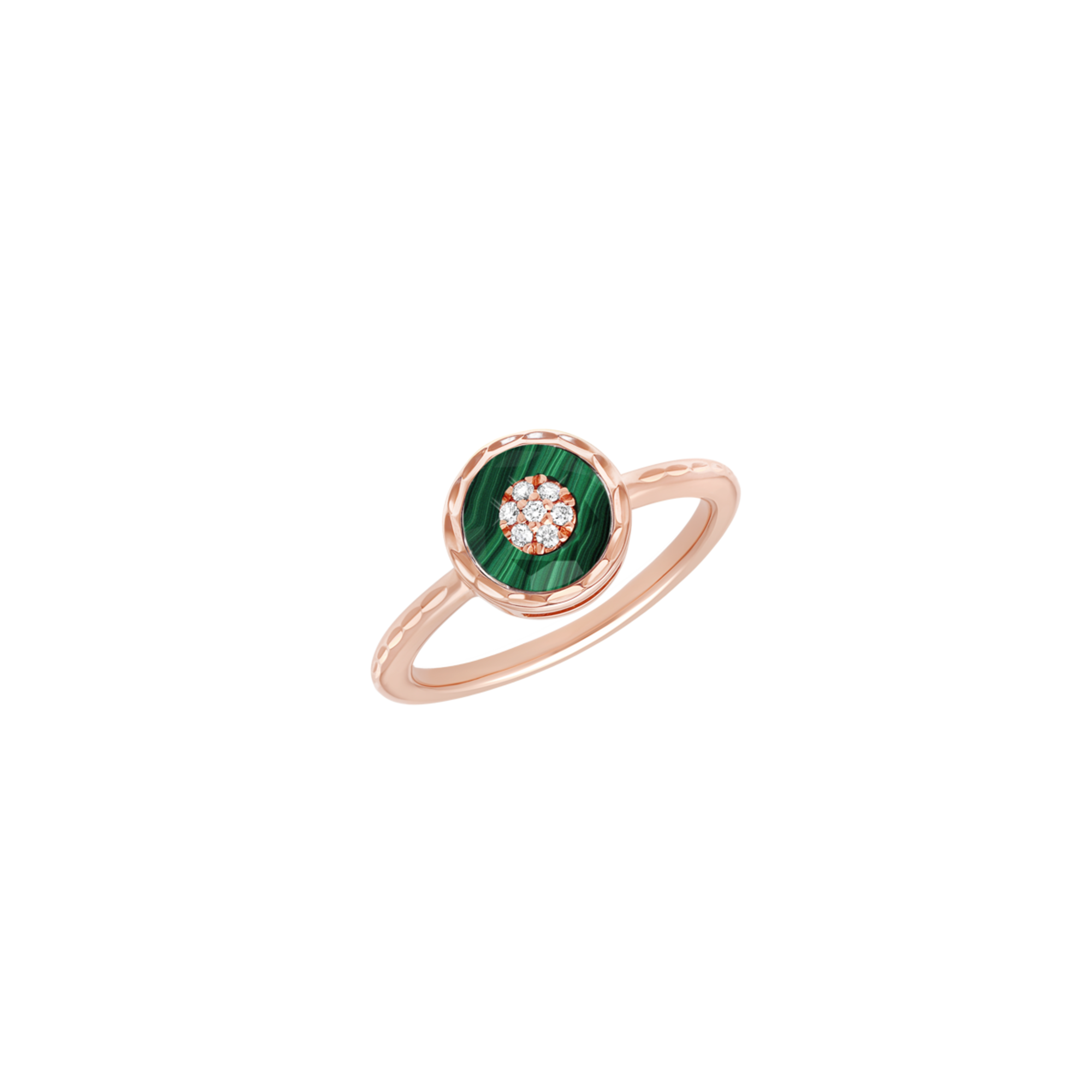 Korloff Je Play JL-JJPR02-PG anello oro rosa malachite diamanti