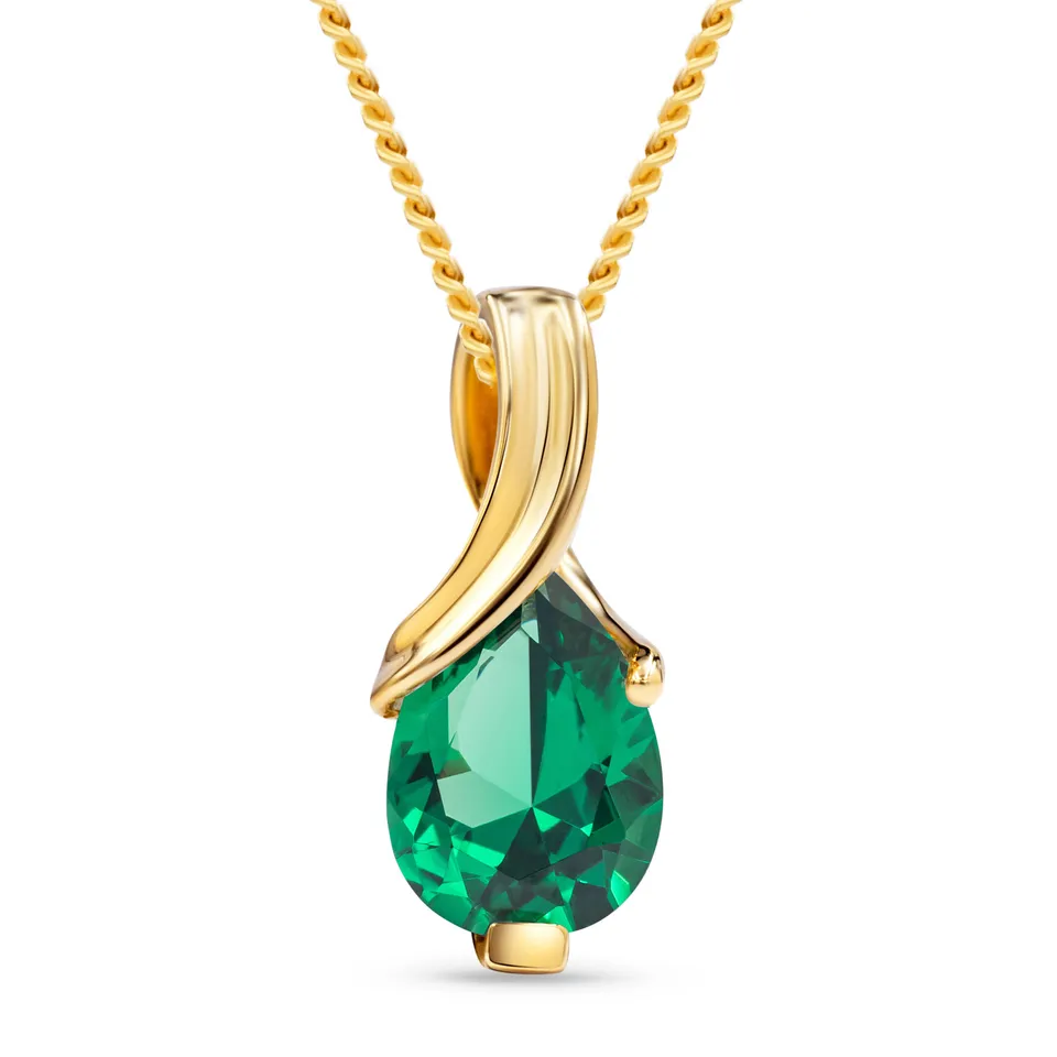 Miore Necklace Collana oro giallo smeraldo 9Kt