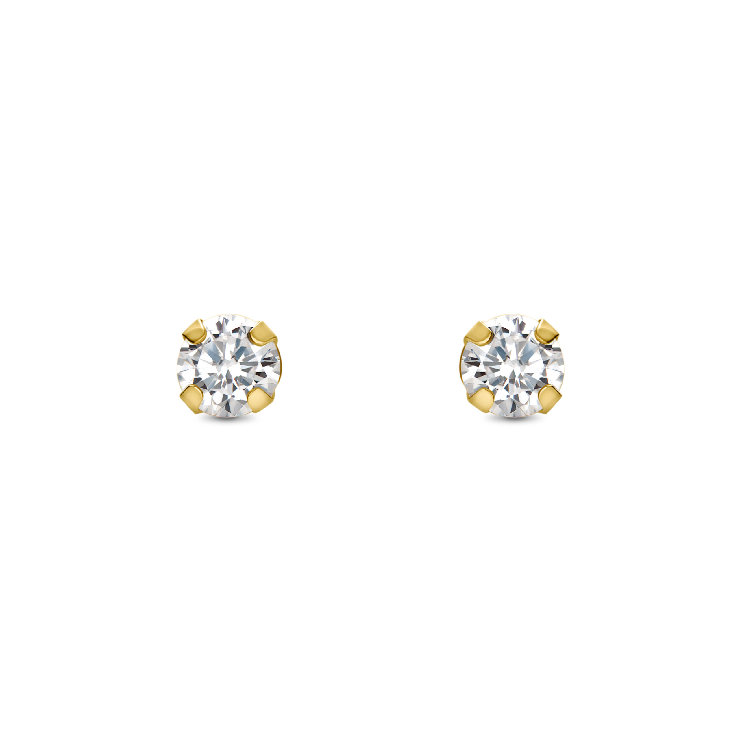 Miore Earrings Orecchini Oro Giallo 9Kt Zirconia